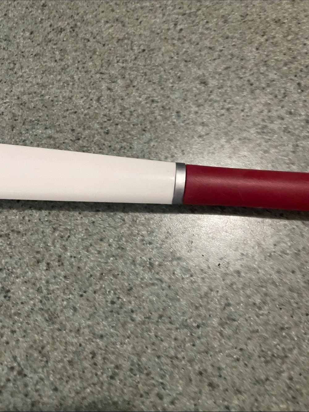 Chef'sPlaner Red Silicone Spoon Spatula with White Handle